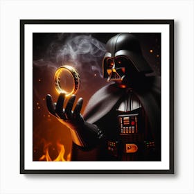 Darth Vader Finds The One Ring Star Wars Lord Of The Rings Art Print Art Print