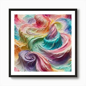 Rainbow Swirls Art Print