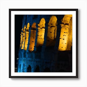 Colosseum Rome Evening Light Night Art Photography Italy Italia Italian photo photography art travel Art Print