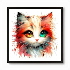 Creative Feline Cat Artwork 45 Art Print