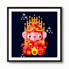 Chobopop Monkey King Art Print