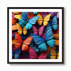 Colorful Butterflies 15 Art Print