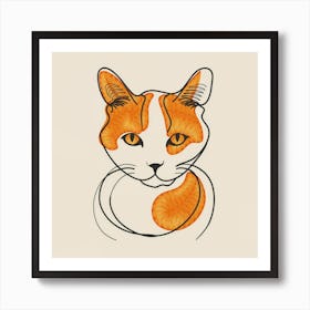 Orange Cat Art Print