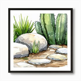 Cactus Garden Art Print