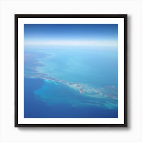 Bird's Eye View Over Caribbean - Square Art Print