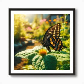 Butterfly In The Garden 3 Art Print