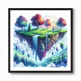 Mystical Floating Island 5 Art Print