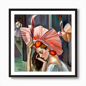 Girl In A Hat Art Print