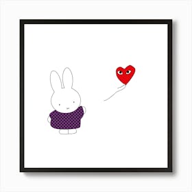 Miffy X Banksy Art Print