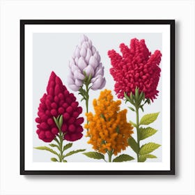 Colorful Flowers myluckycharm Art Print