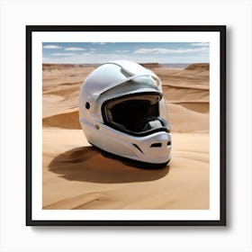 Helmet In The Desert Art Print