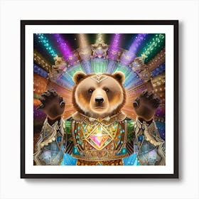 Bear Of The Rainbow Art Print