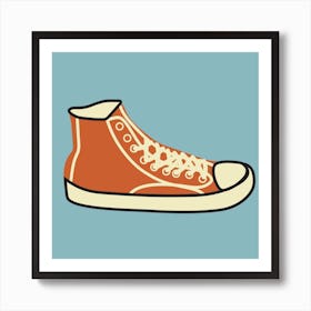 Orange Sneaker Kids Rooms Art Print