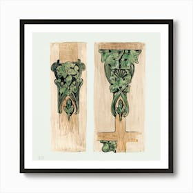 Bronze Capitals For The Interior Of The Fouquet Boutique, Alphonse Maria Mucha Art Print