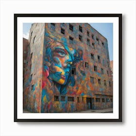 Building Graffiti Art Print