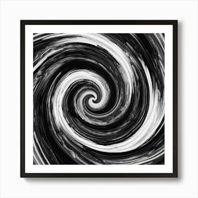 Black and White Abstract Art 55 Art Print