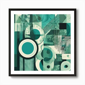 Exploring Shapes Cubism Style Art Print