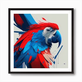 Abstract Parrot Art Print