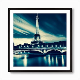 Eiffel Tower At Night 8 Art Print