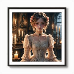 Victorian Dress Art Print