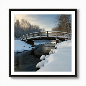 Bridge Over A River Art Print