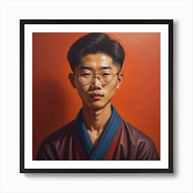 Enchanting Realism, Paint a captivating portrait of young, beautiful korean man 2, that showcases the subject's unique personality and charm. Generated with AI, Art Style_V4 Creative, Negative Promt: no unpopular themes or styles, CFG Scale_8.0, Step Scale_50. Art Print
