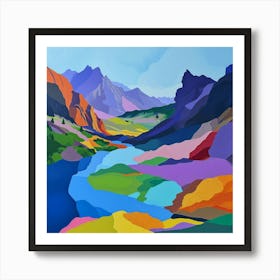 Colourful Abstract Rocky Mountain National Park Usa 3 Art Print