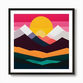 'Sunrise' Abstract 1 Art Print