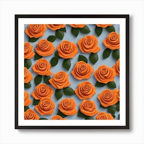 Orange Roses 10 Art Print