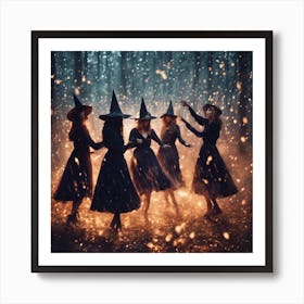 Witch coven ritual Art Print