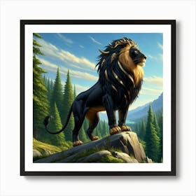 Lion Of The Forest 3 Art Print