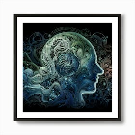 Thinking Art Print