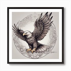 Eagle Tattoo Designs Art Print
