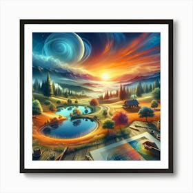 Stunning Nightscapes For A Calming Atmosphere Art Print