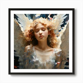 Watercolor Angels Fallen From The Sky Studio Photography Complex Details High Detail Art Print