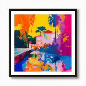 Colourful Gardens Vizcaya Museum And Gardens Usa 1 Art Print