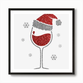 Wine Santa Claus Winter Season Christmas Wine Drinking Art Print