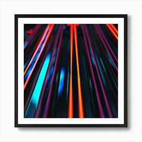 Abstract Neon Lights Art Print