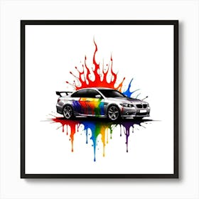 Rainbow Car 1 Art Print