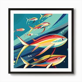 Shoal Of Fish Art Print