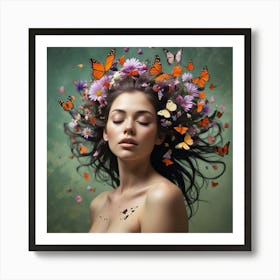 Whimsical Serenity A Portrait Of Nature And Grace (1) Art Print