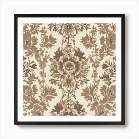 Create A Floral Ikat Border Toile Pattern 2 Art Print