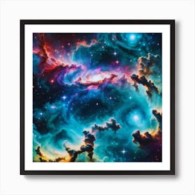 Colorful Nebula Art Print