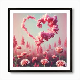 Pink Roses Art Print