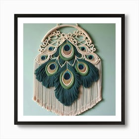 Peacock Tail Inspired (1) Art Print