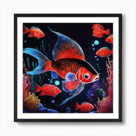 Red fish 1 Art Print