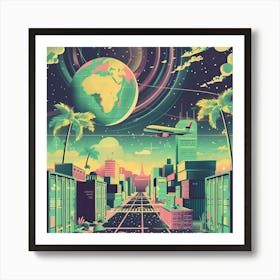 Futuristic Cityscape 1 Art Print