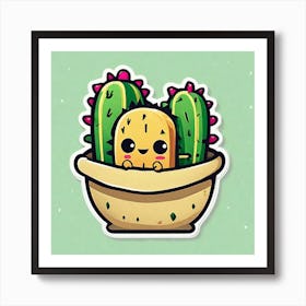 Cute Cactus 1 Art Print