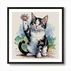 Paws Up 1 Art Print