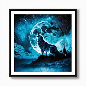 Howling Wolf Art Print